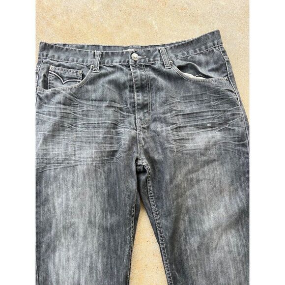 Vintage Old Skool Baggy Hip Hop Skater Denim Jeans Size 38 A3 - Picture 3 of 7
